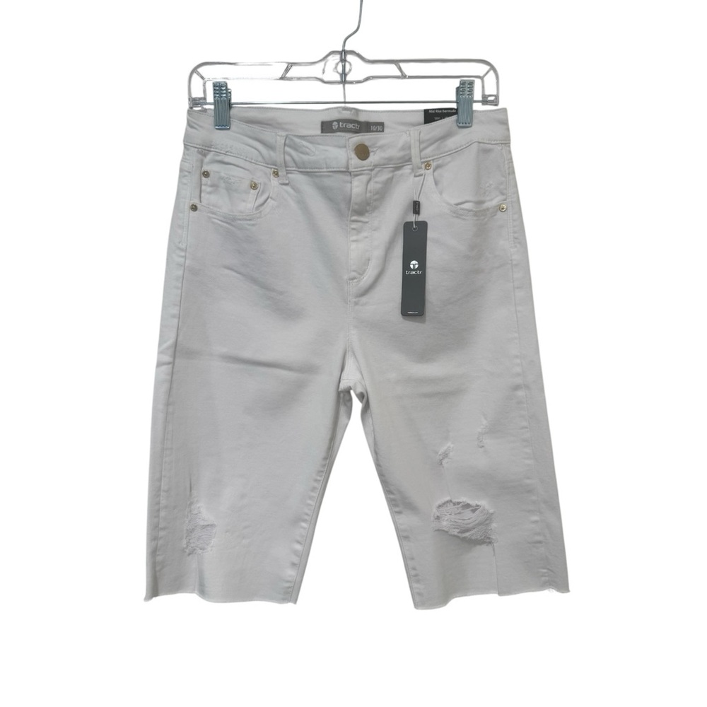 Tractr Brand Bermuda Distressed Mid Rise